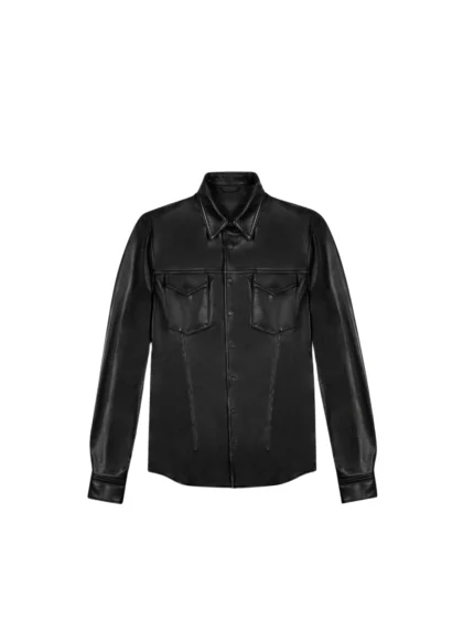 KANG-1035GF KANGAROO (MAN) Classic Style Leather Overshirt C O N I S T R U C T I O !